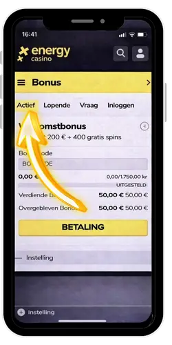 Energy Casino sectie
