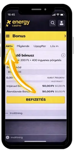 Energy Casino részleg