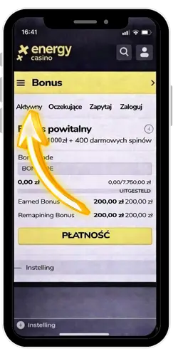 Sekcja Energy Casino