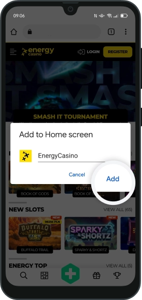 Enenergycasino add app icon