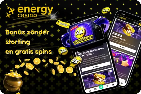 Overzicht: No deposit bonus en gratis spins bij Energy Casino