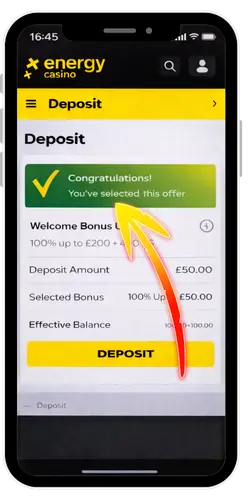 Confirm Energy Casino deposit