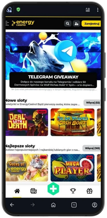 Otwórz menu przeglądarki Energycasino