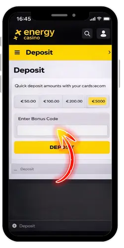 Enter Energy Casino code